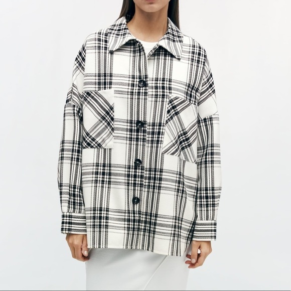 Zara Plaid Overshirt - Picture 2 of 7